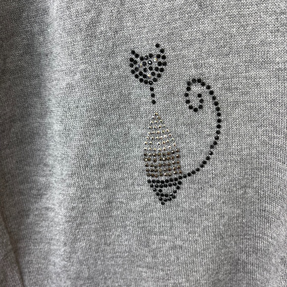 Jane & John Cat Rihinestone top - Picture 5 of 6